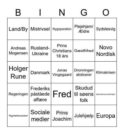 spil på dronningens nytårstale|Online Nytårstalebingo 2024.